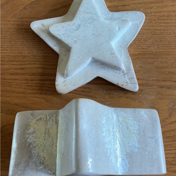 VTG Hand Carved Star Soapstone Trinket Box, Genuine Besmo Kenya, EUC - Picture 2 of 5